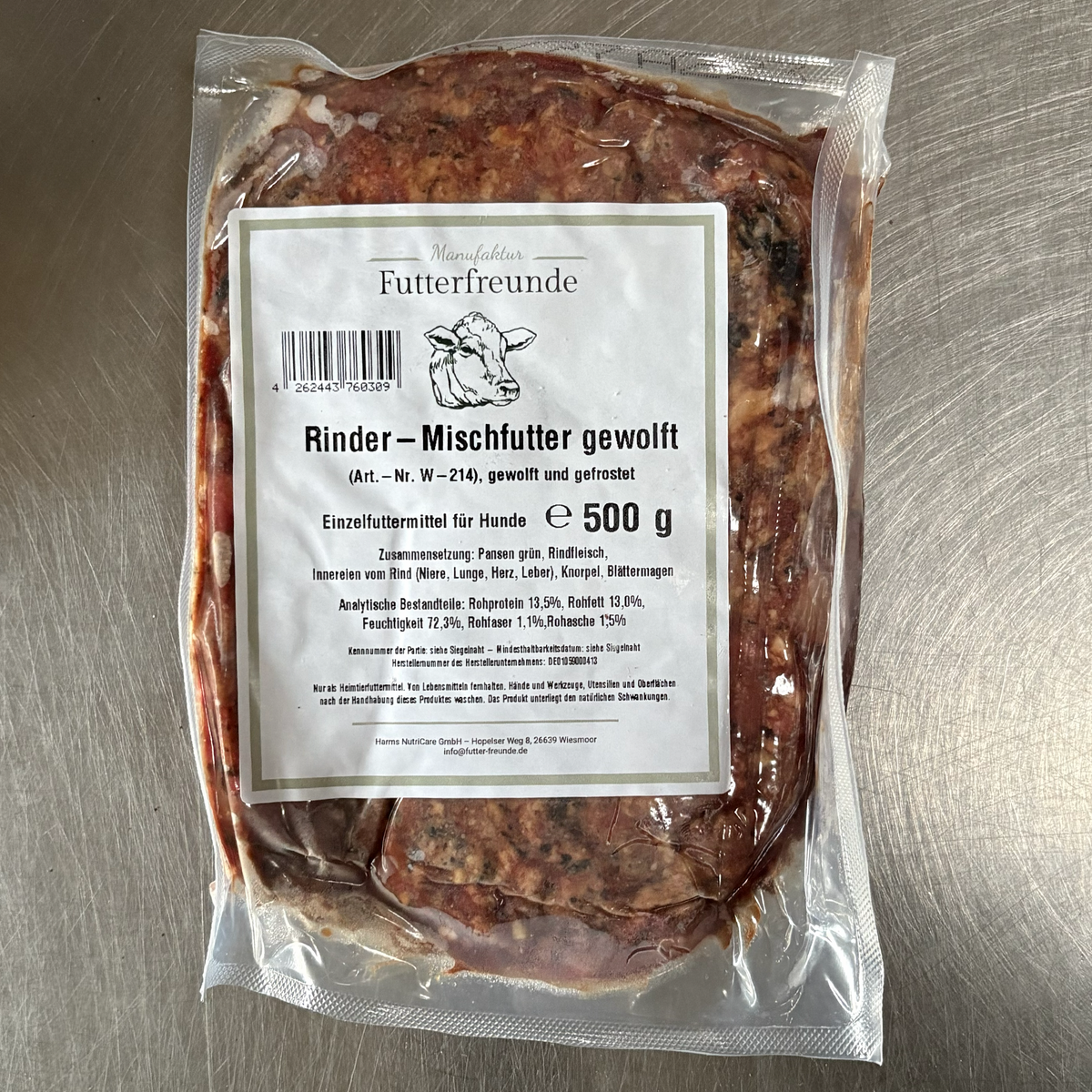 Rinder-Mischfutter gewolft [Blockware BARF]