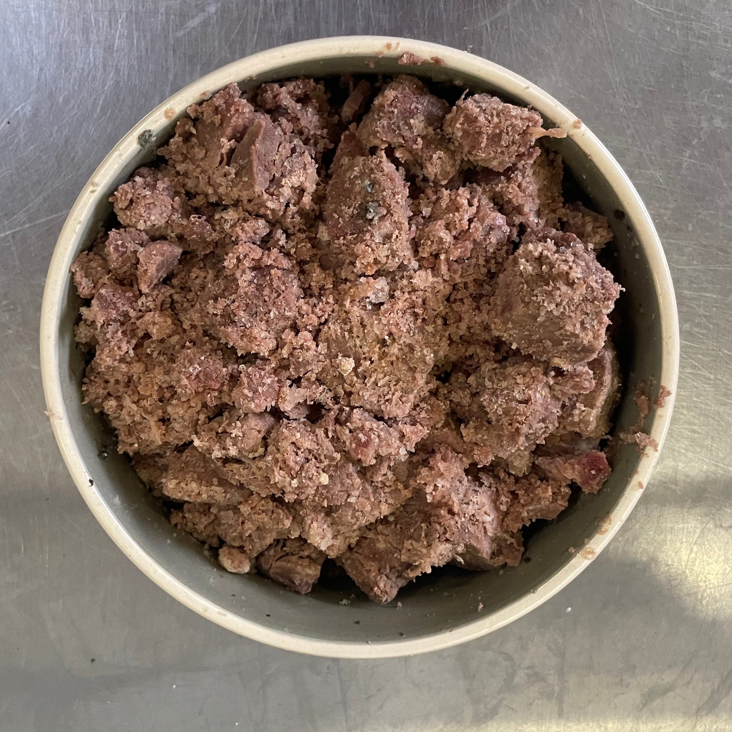 Pferdefleisch: gekocht und gewürfelt