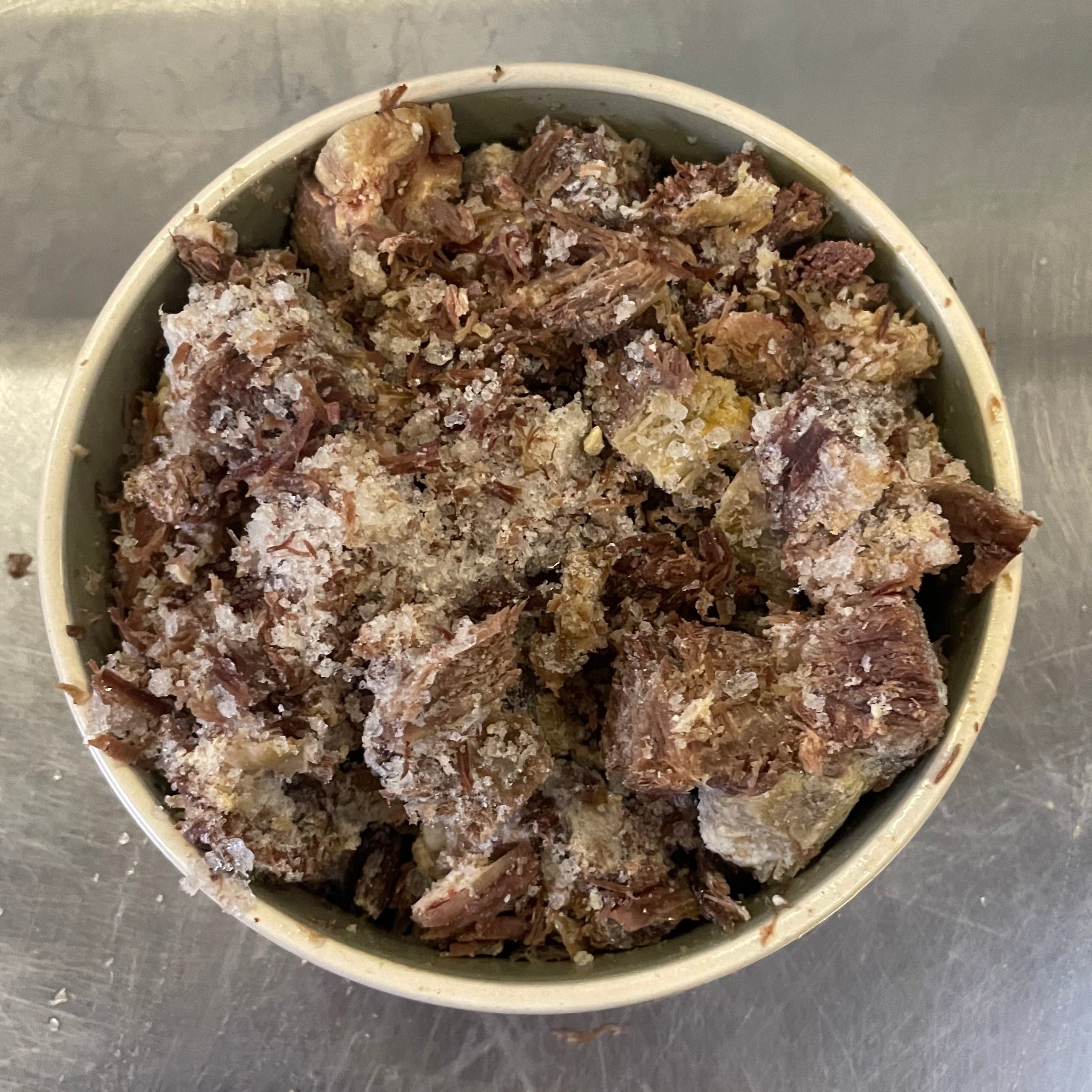 Rindfleisch gekocht und gewürfelt